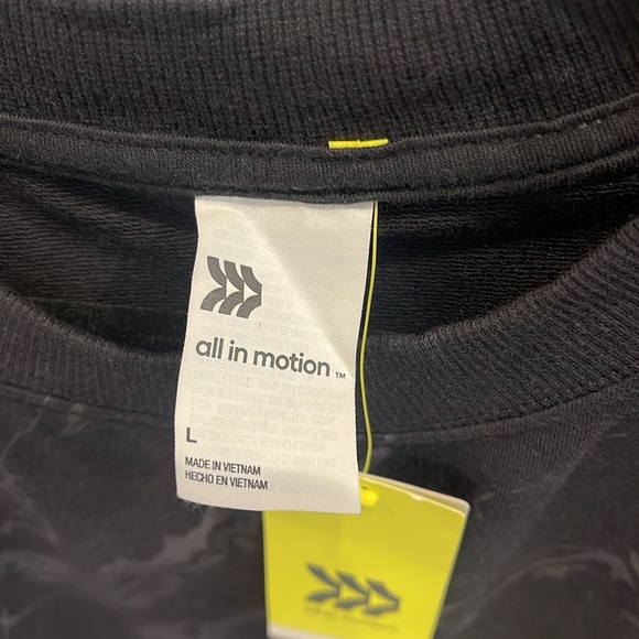 NWT All in Motion Womens Size L Sweatshirt Marble Black - Picture 3 of 6